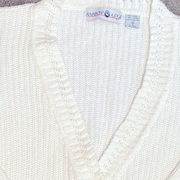 Rainbow Ridge retro white cardigan - Picture 2 of 2